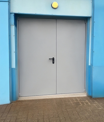 Двустворчатая серая дверь Двустворчатая серая дверь